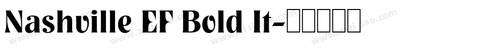 Nashville EF Bold It字体转换